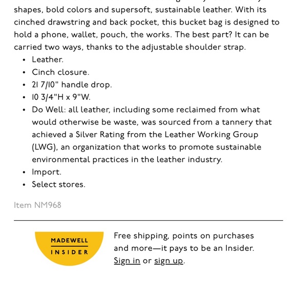 NEW Madewell The Piazza Bucket Bag Jade Green - Picture 10 of 10